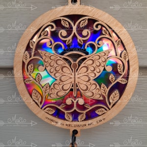 Digital File Butterfly ll Suncatcher | Repurposing DVDs | Laser Cut File | SVG, PDF, EPS | Digital File