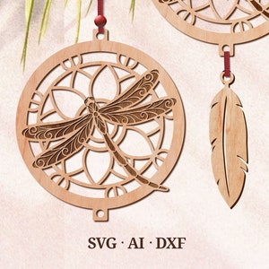 Dragonfly Suncatcher svg, Repurposing dvd, cd, Dragonfly Ornament SVG, Hanging Art Svg, Digital download