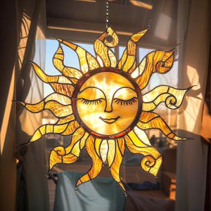 Sun Acrylic Window Hanging Decor Suncatcher Ornament Sunset Beach Tropical Coastal Wall Art Home Decoration Gift for Sun Lovers