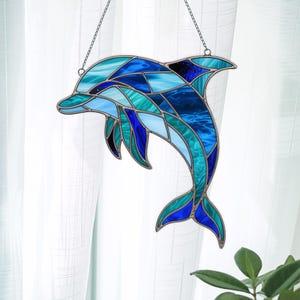 Dolphin Acrylic Window Hanging, Gift For Sea Lovers, Gift For Dolphin Lover, Dolphin Home Decor, Gift For Kids, Sea Window Decor